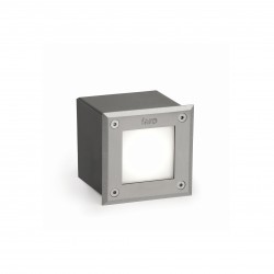 LED-18 Inox τετράγωνο Χωνευτό Φωτιστικό 3000K FARO