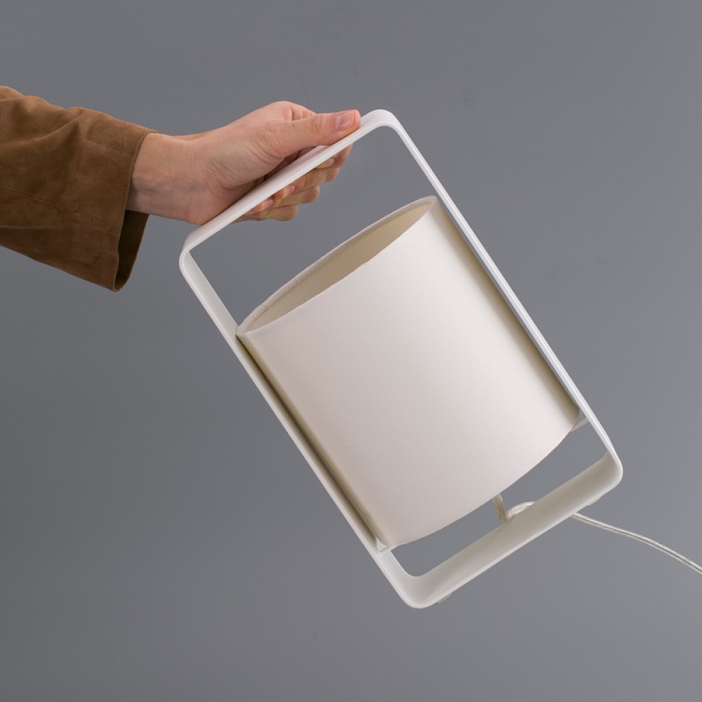 Πορτατίφ Με Υφασμάτινο Διαχύτη Σε Λευκό Χρώμα H:27 1xE27 LULA FARO