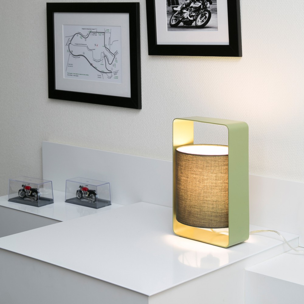 Πορτατίφ Με Υφασμάτινο Διαχύτη Σε Λευκό Χρώμα H:27 1xE27 LULA FARO