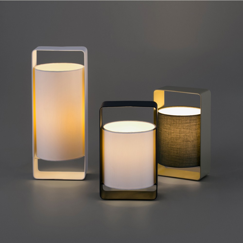 Πορτατίφ Με Υφασμάτινο Διαχύτη Σε Λευκό Χρώμα H:27 1xE27 LULA FARO