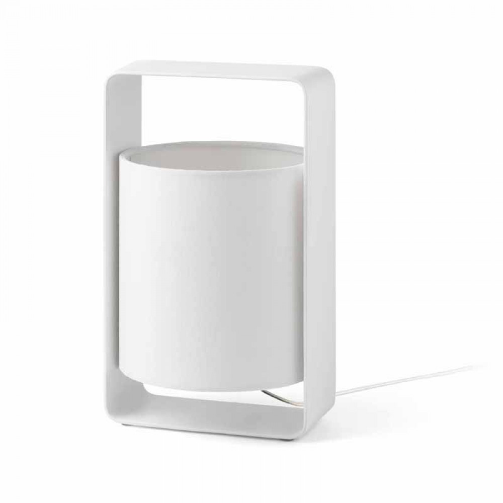 Πορτατίφ Με Υφασμάτινο Διαχύτη Σε Λευκό Χρώμα H:27 1xE27 LULA FARO