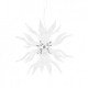 Μεταλλικό Πολύφωτο Κρεμαστό Φωτιστικό Με Διακοσμημένο Γυαλί Σε Λευκό Χρώμα 8XG9 LEAVES IDEAL LUX 