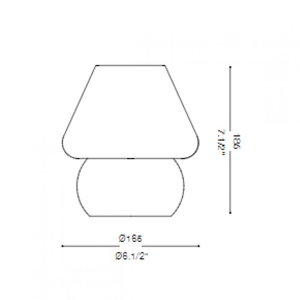 Επιτραπέζιο Φωτιστικό Με Κάλυμμα Σε Φυσητό Λευκό Ø165 1XE27 PRATO SMALL IDEAL LUX