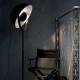 Μεταλλικό Φωτιστικό Δαπέδου Με Καμπάνα Σε Μαύρο Φινιρισμά Και Εσωτερικό Σε Χρυσό Χρώμα 1xE27 STAGE IDEAL LUX