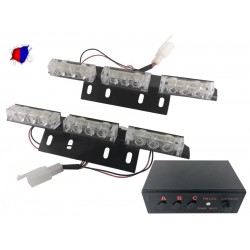 Φώτα Αστυνομίας LED 2 x 3 12 Volt DC Μπλε & Κόκκινο Εξωτερικά