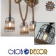 Vintage Φωτιστικό Οροφής Lilo από Bamboo ROPE 3XE27 Globostar