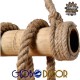 Vintage Φωτιστικό Οροφής Lilo από Bamboo ROPE 3XE27 Globostar
