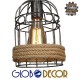 Vintage Φωτιστικό Οροφής Lilo από Bamboo ROPE 3XE27 Globostar