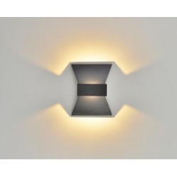 LED Επίτοιχο Φωτιστικό Από Αλουμίνιο 6W Σε Μαύρο Χρώμα H:200 ACA