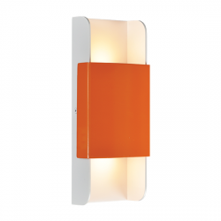 LED Επίτοιχο Φωτιστικό Από Αλουμίνιο 12W Σε Λευκό - Πορτοκαλί Χρώμα H:250 ACA