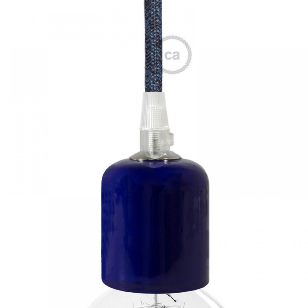 Στρογγυλό Υφασμάτινο Καλώδιο RX10 Ανθρακί Πετρόλ Βαμβάκι Creative Cables