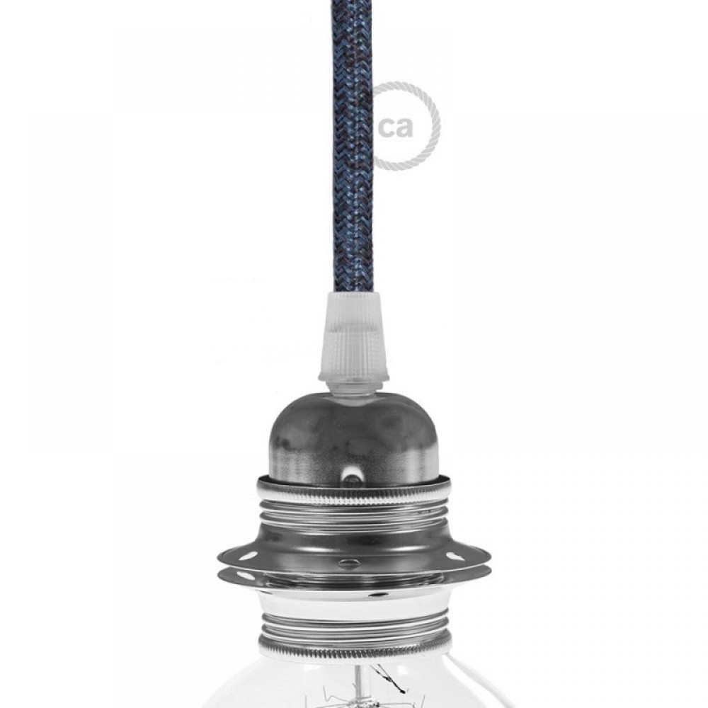 Στρογγυλό Υφασμάτινο Καλώδιο RX10 Ανθρακί Πετρόλ Βαμβάκι Creative Cables