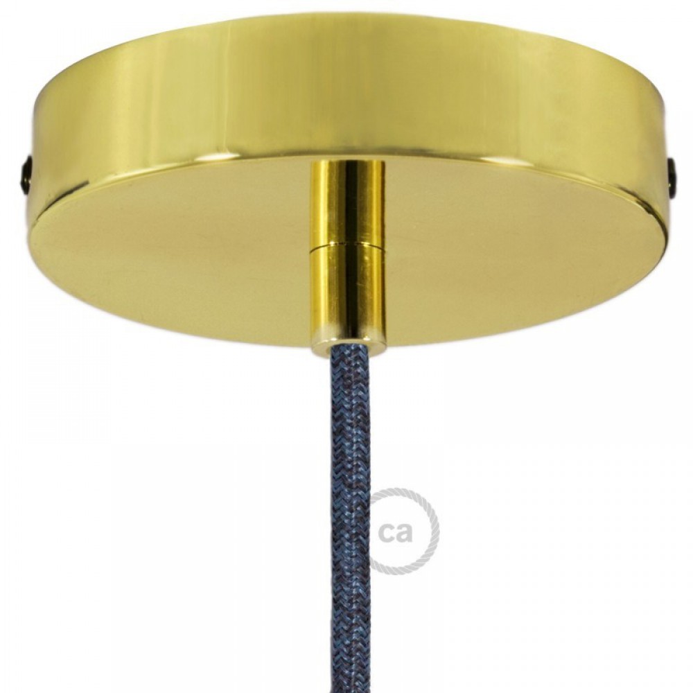 Στρογγυλό Υφασμάτινο Καλώδιο RX10 Ανθρακί Πετρόλ Βαμβάκι Creative Cables