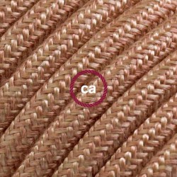 Στρογγυλό Υφασμάτινο Καλώδιο - Καφέ Χαλκού Βαμβάκι Creative Cables