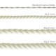 Καλώδιο Σχοινί Τριχιά 3XL, Καλώδιο 3x0,75 Καλυμμένο Με Ύφασμα Και Γυαλιστερό Λευκό Βαμβάκι Ø30mm Creative Cables