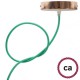 Στρόγγυλο Υφασμάτινο Καλώδιο καλυμμένο από ρεγιόν-οπάλ Πράσινο RH69 Creative Cables