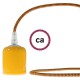 Στρογγυλό Υφασμάτινο Καλώδιο Ψαροκόκκαλο RZ23 - Χρυσό και Μπορντώ Creative Cables