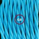 Στριφτό Υφασμάτινο Καλώδιο TM11 - Γαλάζιο Creative Cables