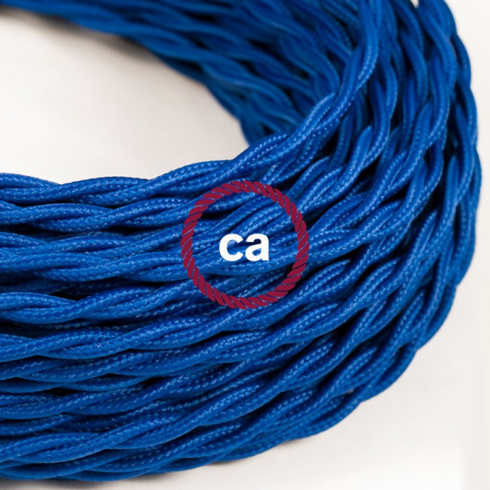Στριφτό Υφασμάτινο Καλώδιο TM12 - Μπλε Creative Cables