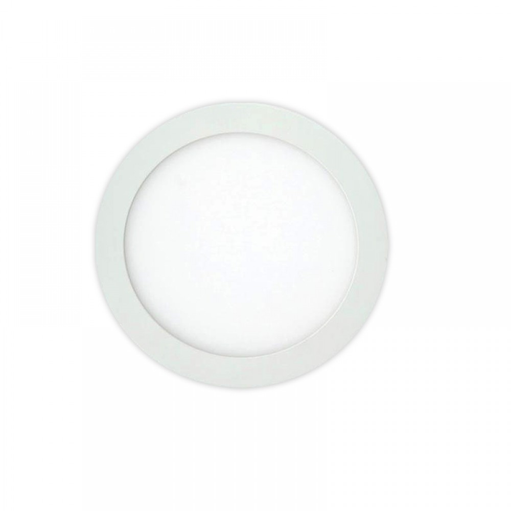 12W LED Slim Panel Χωνευτό Φ170 120° Λευκό Eurolamp Θερμό Λευκό 3000K
