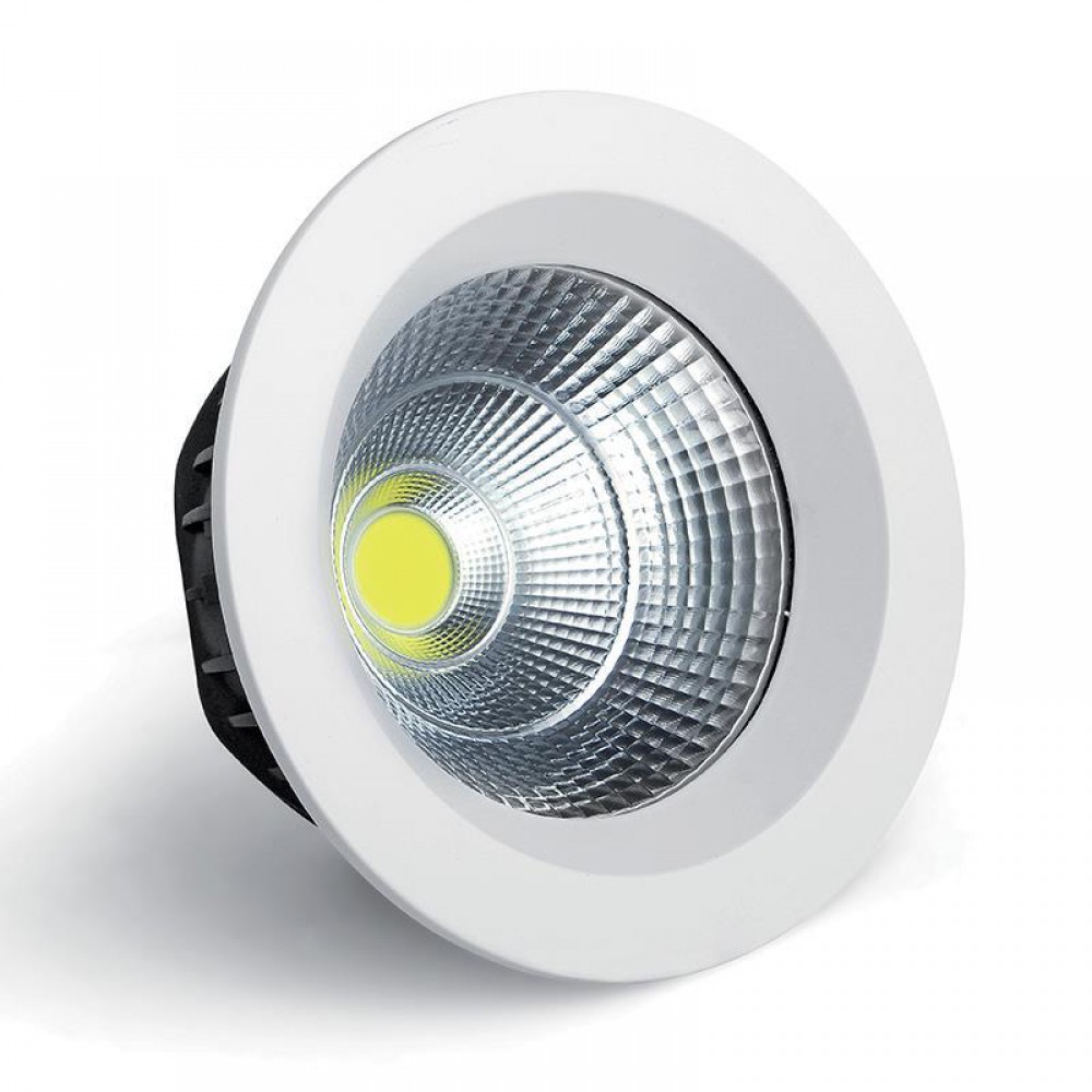 55W LED COB Downlight Φ230 Λευκό Eurolamp