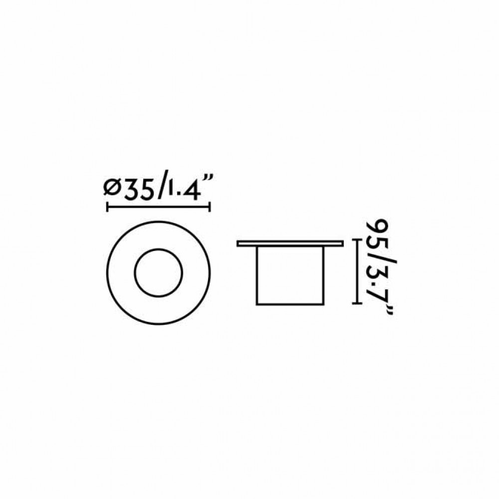 LED Εξωτερικό Χωνευτό Φωτιστικό 2W 15° Από Ανοξείδωτο Ατσάλι GRUND LED FARO