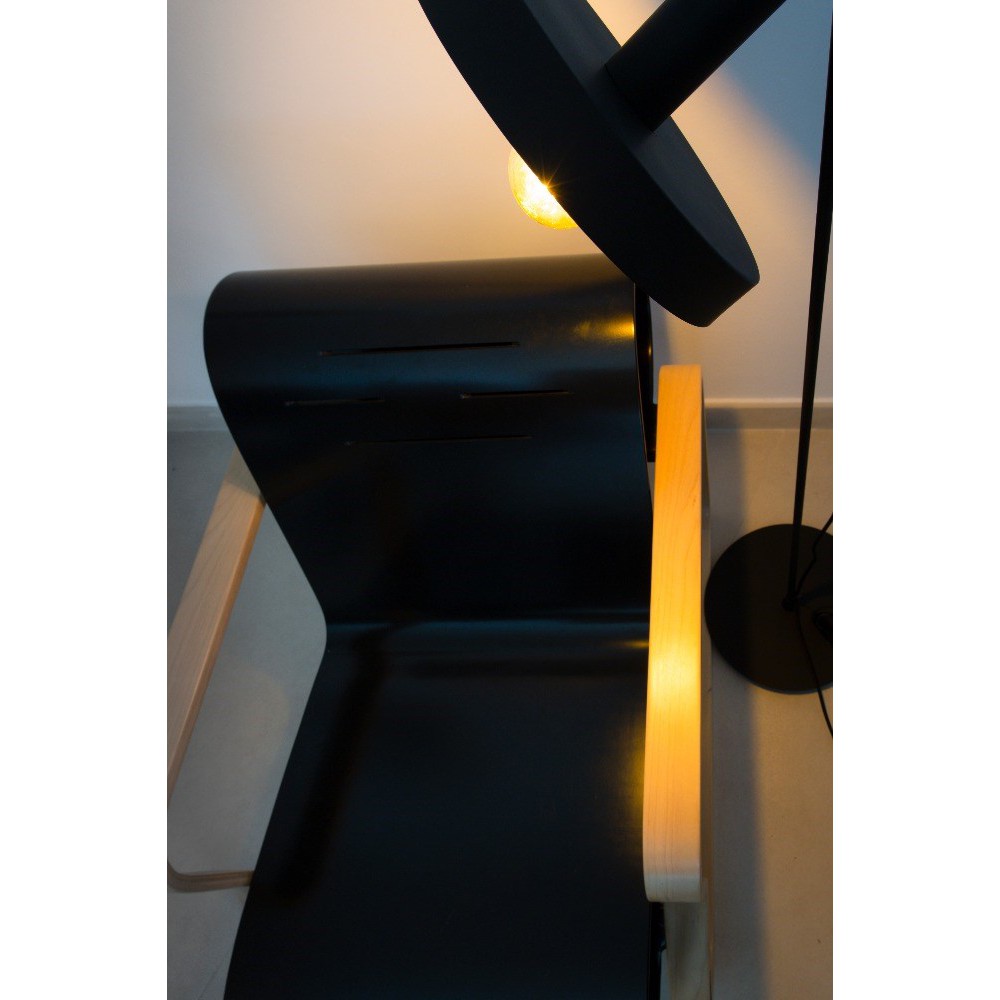 Φωτιστικό Δαπέδου Και Οροφής Αλουμινίου Σε Μαύρο Χρώμα 1xE27 WHIZZ FARO 20166