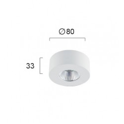 LED 7W Σποτ Οροφής Σε Λευκό Η:33 Fani VIOKEF