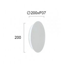 LED Επιτοίχιο Φωτιστικό Μεταλλικό Λευκό ή Τσιμέντο 4.5W Ø200 KYKLOS VIOKEF