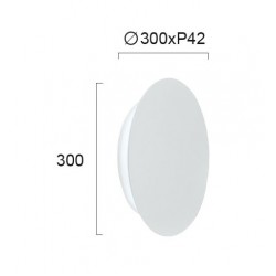 LED Επιτοίχιο Φωτιστικό Μεταλλικό Λευκό 9W Ø300 KYKLOS VIOKEF