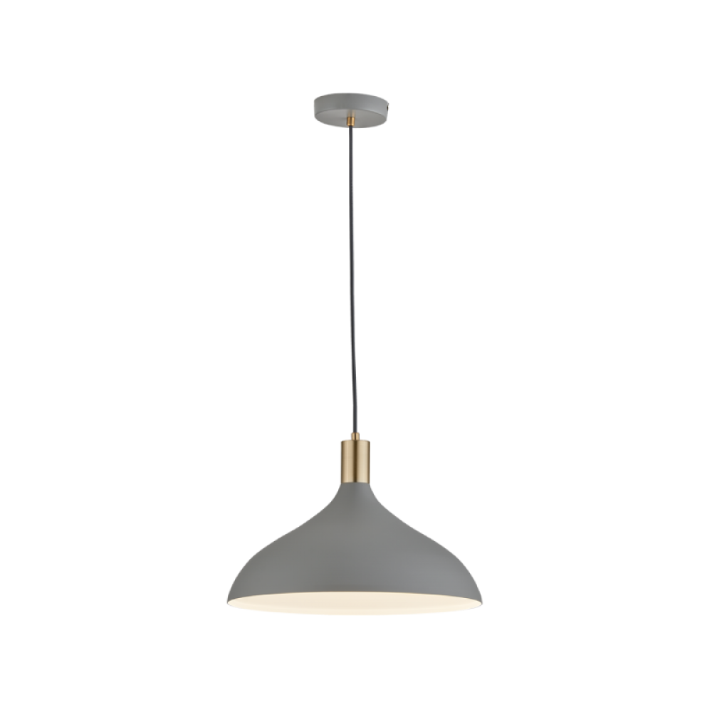 Κρεμαστό Φωτιστικό Μεταλλικό Σε Γκρι Χρώμα Με Χρυσές Λεπτομέρειες Ø270 1xE27 LAMAS VIOKEF