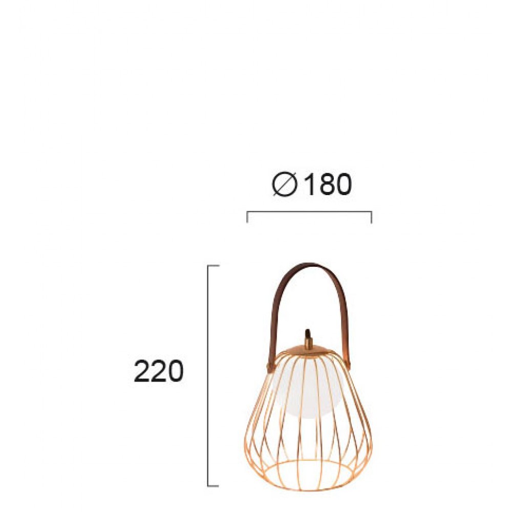 Επιτραπέζιο Φωτιστικό Μεταλλικό Σε Χρυσό Με Μαύρο Και Δερμάτινη Λεπτομέρεια 1xG9 LEVIK VIOKEF