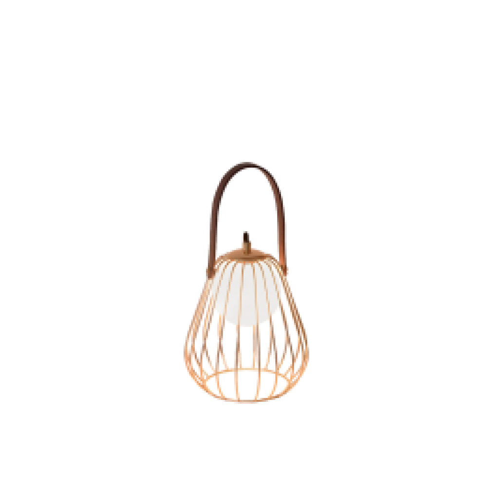 Επιτραπέζιο Φωτιστικό Μεταλλικό Σε Χρυσό Με Μαύρο Και Δερμάτινη Λεπτομέρεια 1xG9 LEVIK VIOKEF