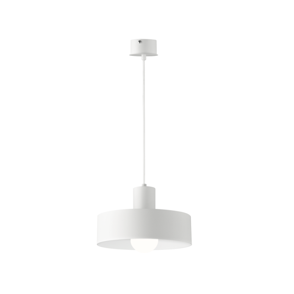 Κρεμαστό Φωτιστικό Μεταλλικό Σε Λευκό Χρώμα D:250 1xE27 Norton VIOKEF 