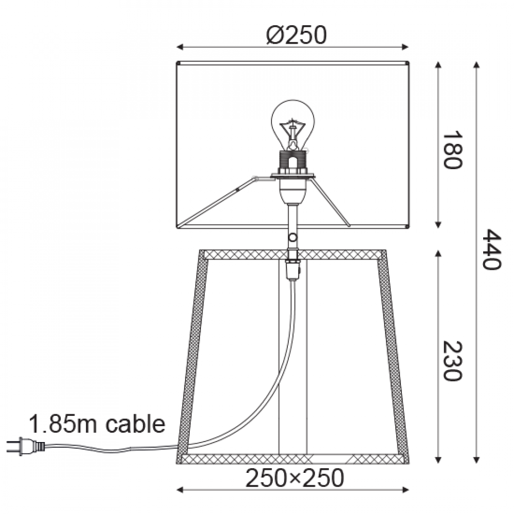 Πορτατίφ Από Ξύλο Και Υφασμάτινο Καπέλο Σε Λευκό ή Μαύρο Χρώμα 1x E14 max 40W ACA