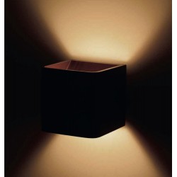 LED COB 3W Επίτοιχο Φωτιστικό Σποτ Σε Μαύρο Χρώμα 100x100 IP20 NEPHELE Aca