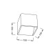 LED COB 3W Επίτοιχο Φωτιστικό Σποτ Σε Χρώμα Ξύλου 100x100 IP20 NEPHELE Aca