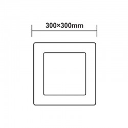 Φωτιστικό Οροφής Slim Panel Νίκελ Ματ Τετράγωνο LED SMD ARCA 24W 120° Aca