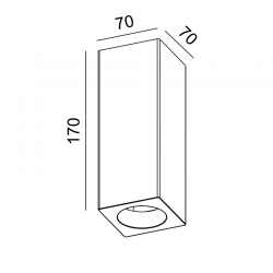 Γύψινο Σποτ Οροφής Παραλληλόγραμμο 170mm 1x GU10 max 35W RUTH Aca