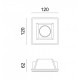 Γύψινο Χωνευτό Σποτ Οροφής Τετράγωνο 120 x 120mm 1x GU10 max 35W ZOE Aca