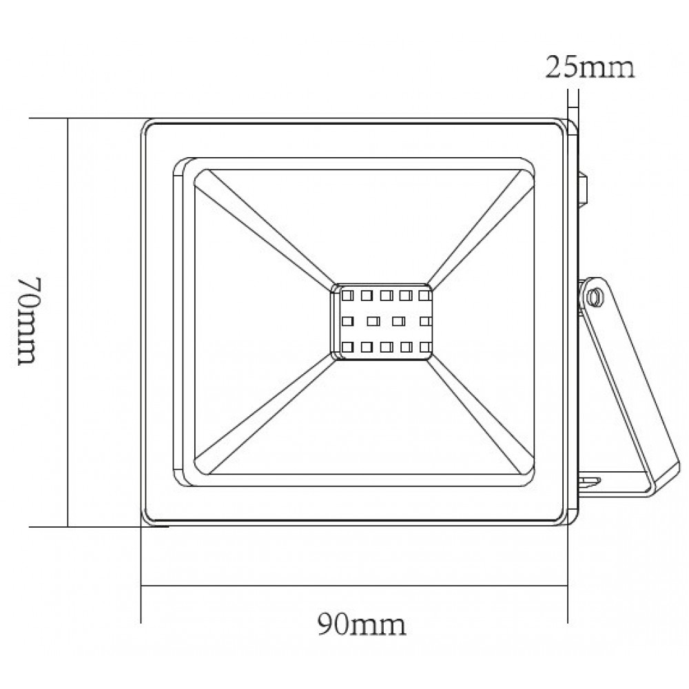 Αδιάβροχος LED SMD Προβολέας Αλουμινίου Σε Ουδέτερο Λευκό 10W IP66 230V 110° ACA