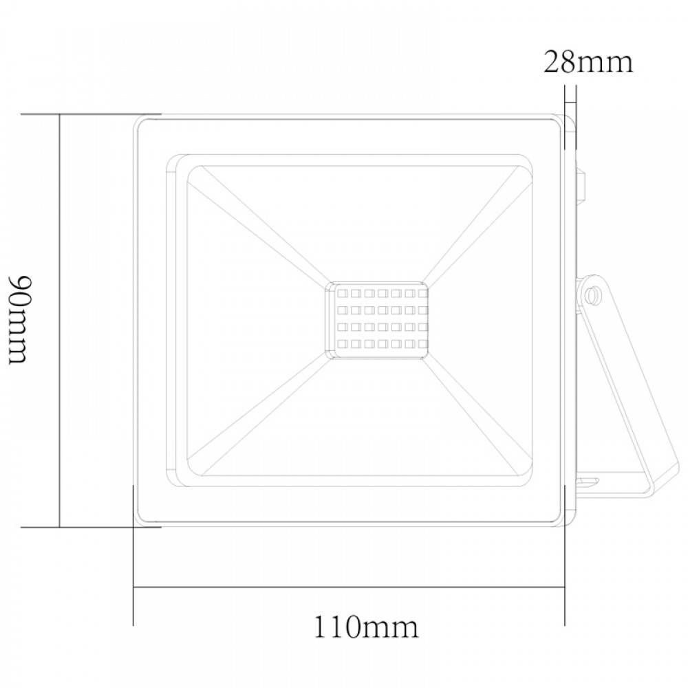 Αδιάβροχος LED SMD Προβολέας Αλουμινίου Σε Ουδέτερο Λευκό 20W IP66 230V 110° ACA