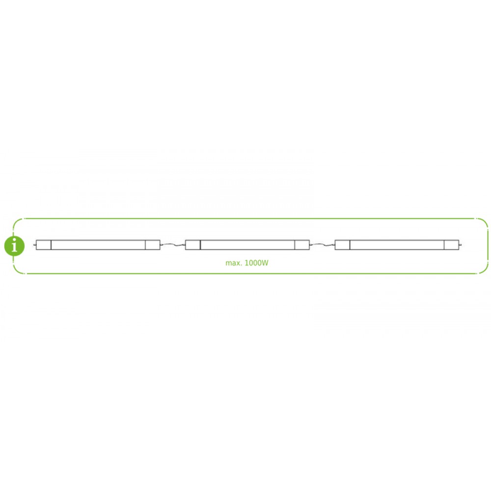 LED Γραμμικό Στεγανό Φωτιστικό Λευκό 63cm 60W IP66 120° 6000K Ψυχρό Λευκό TETE Aca