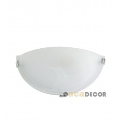 Φωτιστικό Τοίχου Απλίκα Με Λευκό Γυαλί 30cm 1x E27 ACA