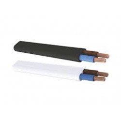 Καλώδιο Διπλής Επένδυσης Οβάλ PVC 2 x 0.75 Λευκό Και Μαύρο ARDITI