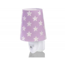 Stars Lilac Παιδικό Φωτιστικό Νυκτός Πρίζας LED Ango