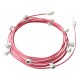 Γιρλάντα Έτοιμη Για Χρήση, 12,5m Υφασμάτινο Καλώδιο Πλακέ Ροζ CM16 Με 10 Ντουί, Γάντζο Και Φις Creative Cables