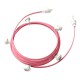 Γιρλάντα Έτοιμη Για Χρήση, 7,5m Υφασμάτινο Καλώδιο Πλακέ Ροζ CM16 Με 5 Ντουί, Γάντζο Και Φις Creative Cables