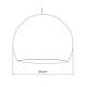 Φωτιστικό Μπάλα Dome Μουσταρδί Από Νήμα Πολυεστέρα - 100% Χειροποίητο Creative Cables