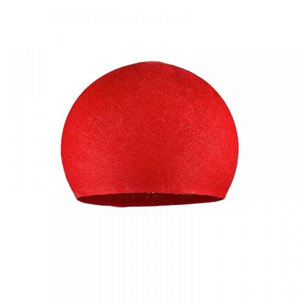 Φωτιστικό Μπάλα Dome Κόκκινο Από Νήμα Πολυεστέρα - 100% Χειροποίητο Creative Cables